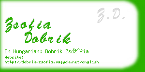 zsofia dobrik business card